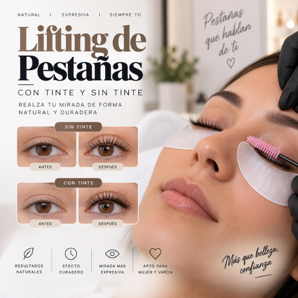 Lifting y ondulado de pestañas, con y sin tinte