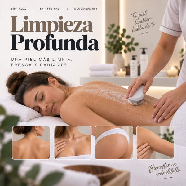 Limpieza Profunda Espalda - Escote - gluteos - brazos
