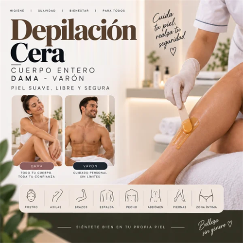 Depilación Cuerpo Entero o zonas Dama – Varón