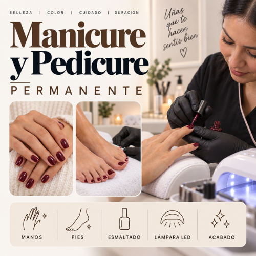 Manicure y pedicure permanente